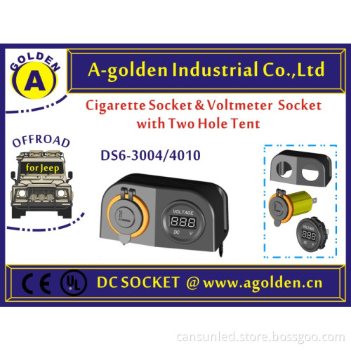 5A/10A/15A 3 PIN Single Led light 5 Bit With Cigarette Lighter Socket 12 Volt Marine Switch Panel & Panel Switch & Rock